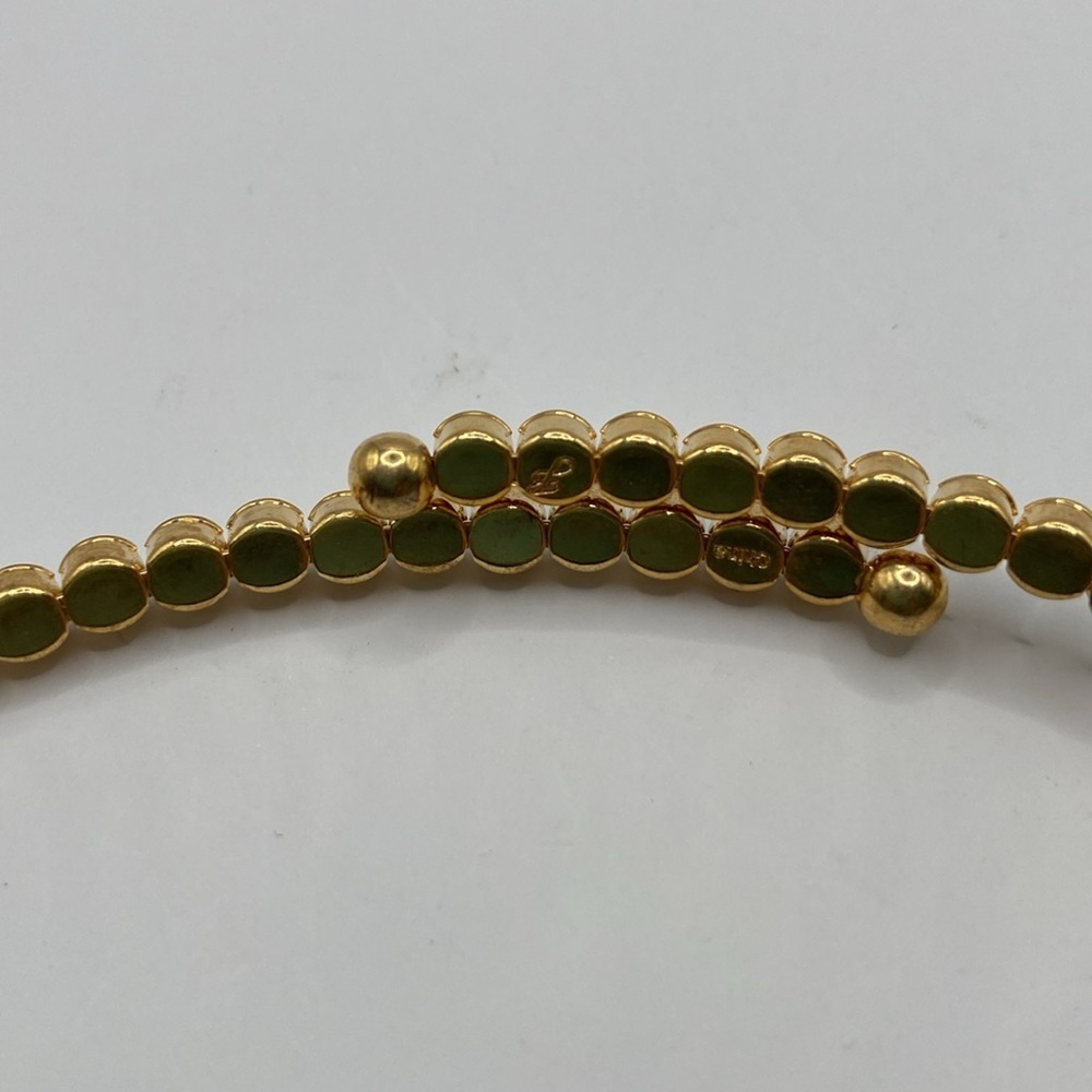 Joan Boyce Crystal Coil Necklace One Shine For All Aqua Goldtone M/L - Picture 7 of 10